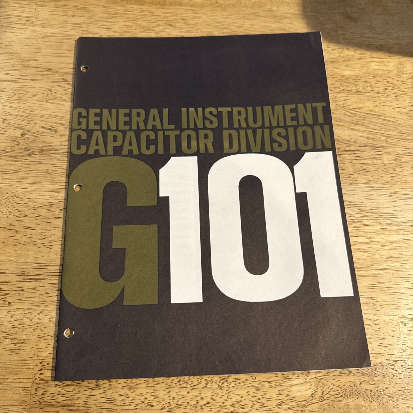 General Instrument Corp. G101 Capacitor Division Sales Dealer Catalog 1961
