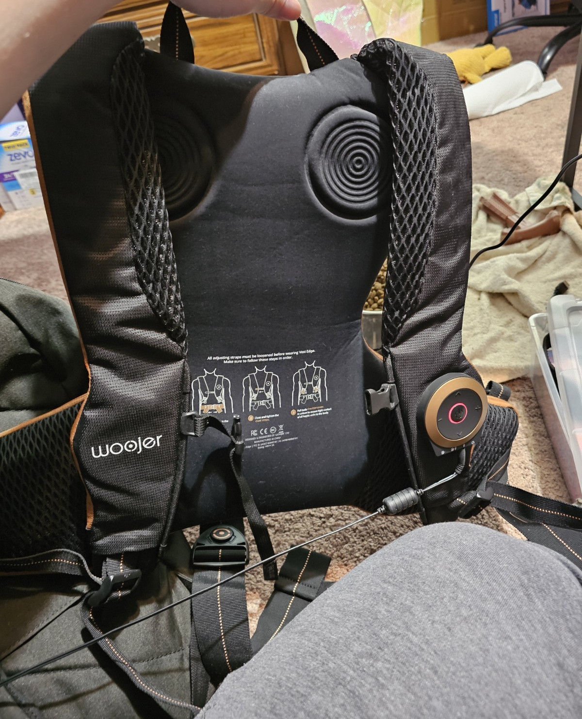 Woojer Edge Wearable Audio Vest Black Immersive Sound Experience