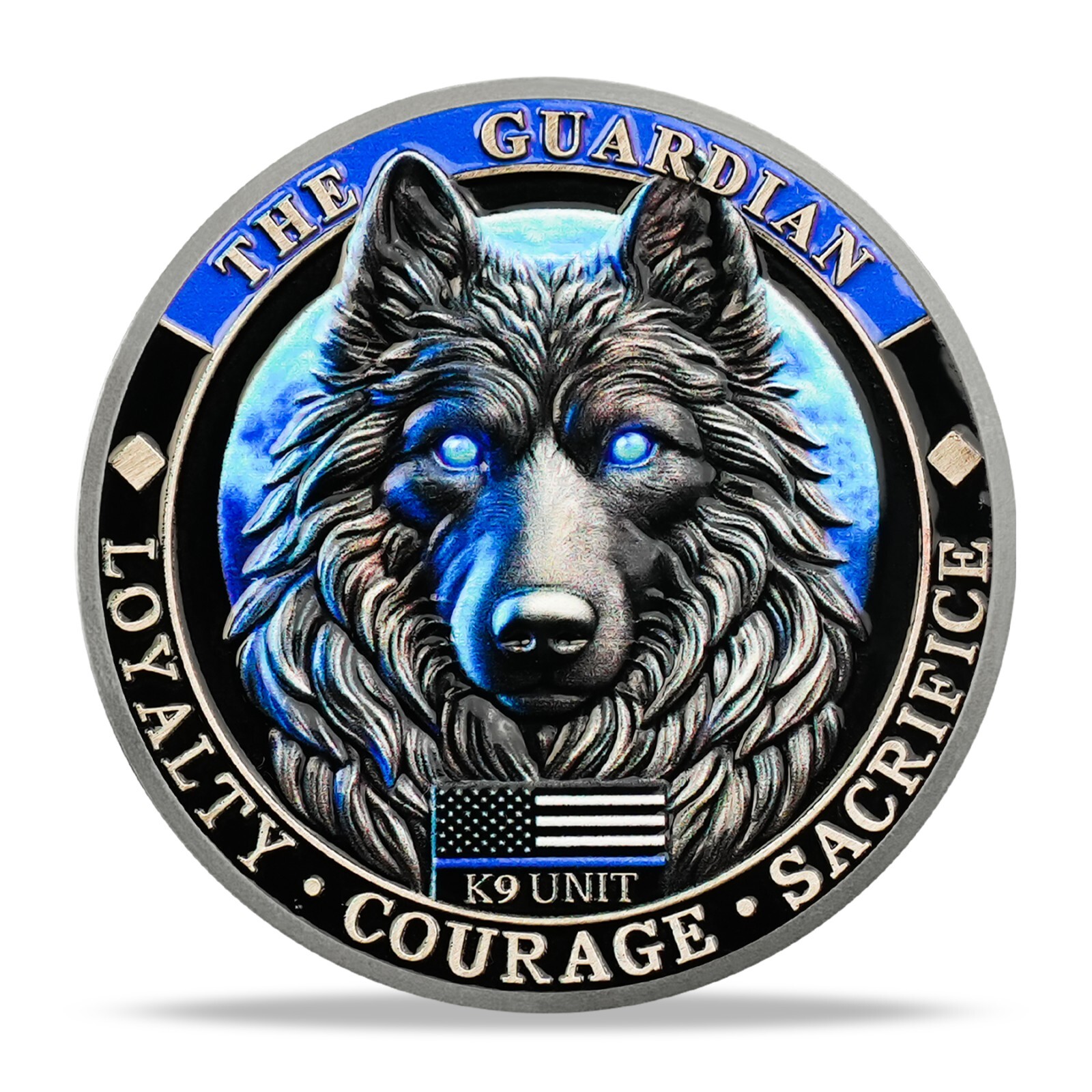 K9 Dog Law Enforcement Police Canine Loyalty Honor Challenge Commemorative Coin
