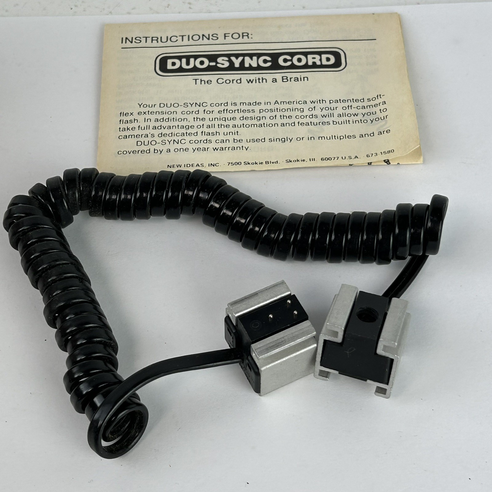 ALTREX DUO-SYNC CORD FOR CANON CAMERA WITH ORIGINAL BOX AND INSTRUCTIONS