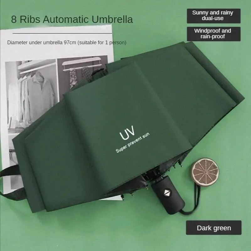 1pc Mini Folding Automatic Umbrella Portable Windproof Light Children Parasol Um