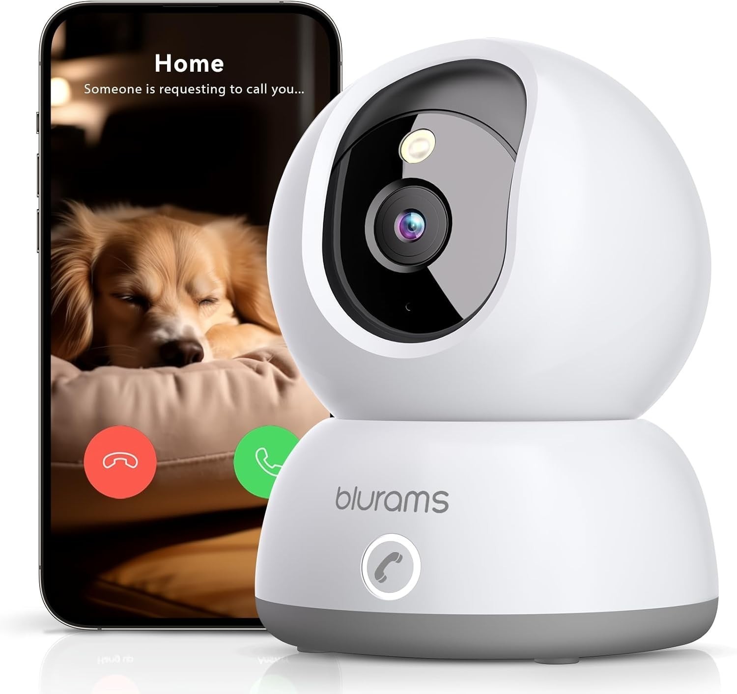 blurams Security Camera 2.4G WIFI 2K Indoor Motion Track Night Vision |Refurb
