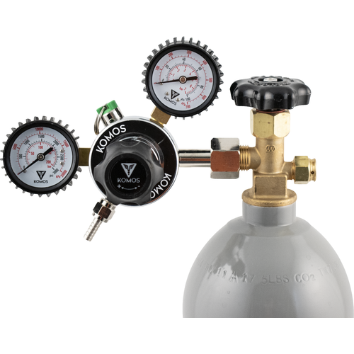 Komos Dual Gauge CO2 regulator for Draft Beer