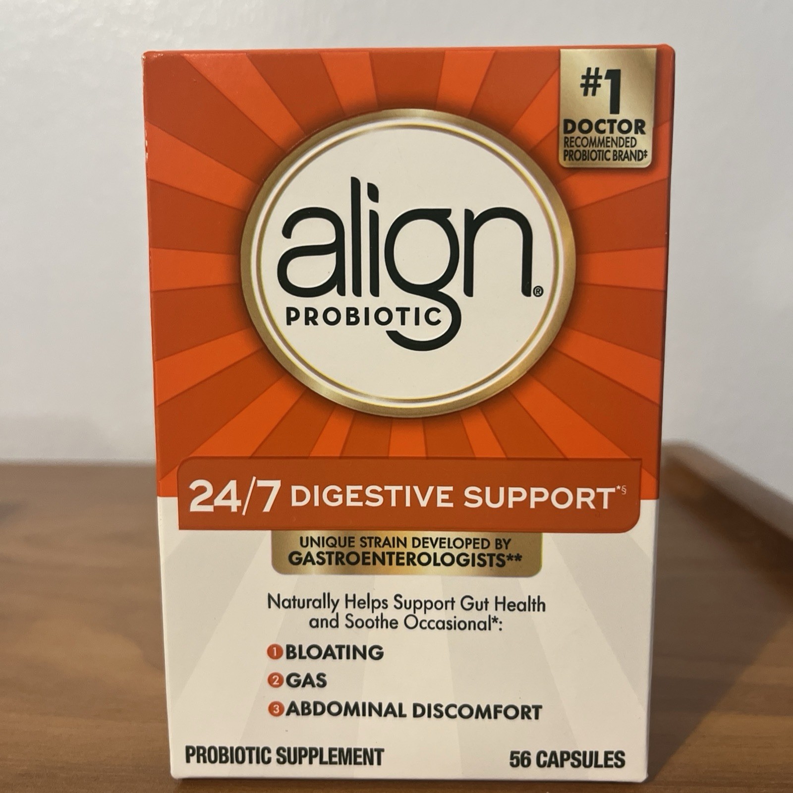 Align Probiotic Digestive Support Probiotic Supplement, 56 Capsules, Exp 10/2027