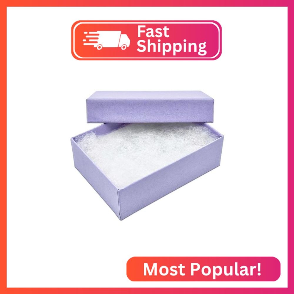 The Display Guys - 25-pack #32 Cotton Filled Cardboard Kraft Paper Jewelry Boxes