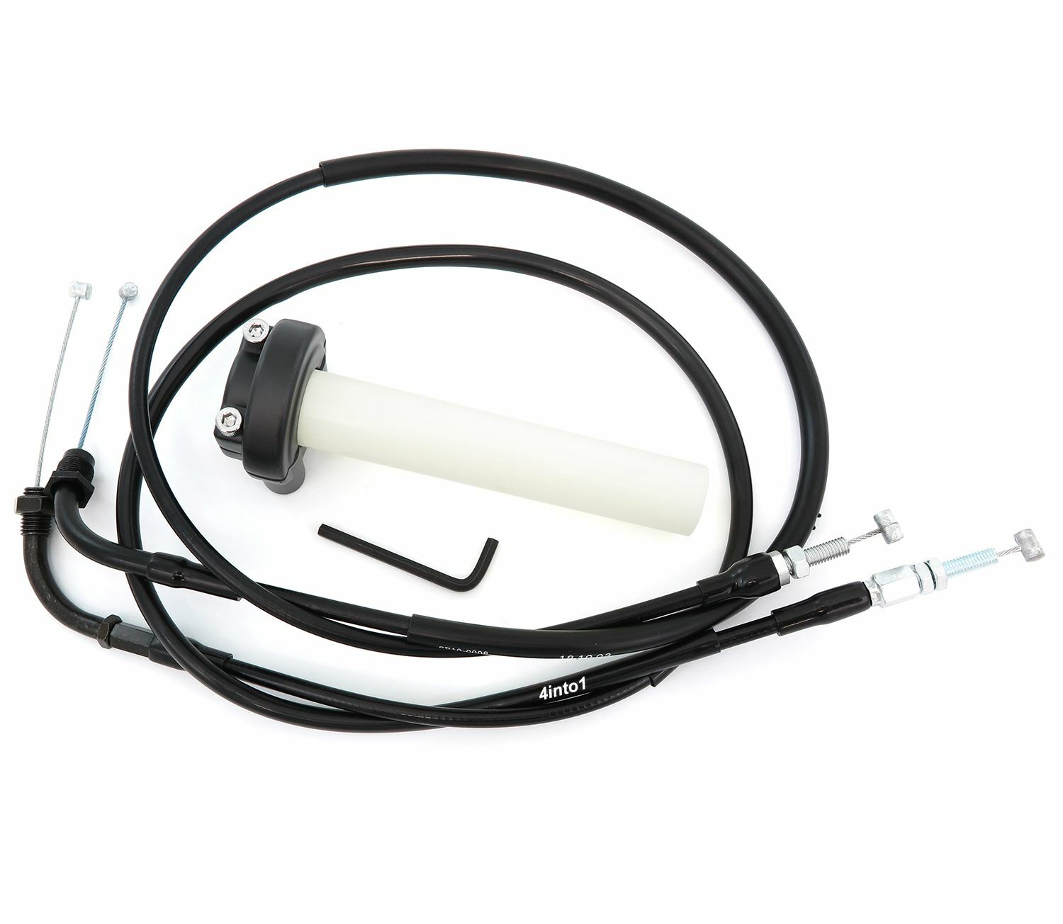 Throttle Cable Set w/ Black Throttle Tube - Honda CB350F/500/550/750 FT500 Early