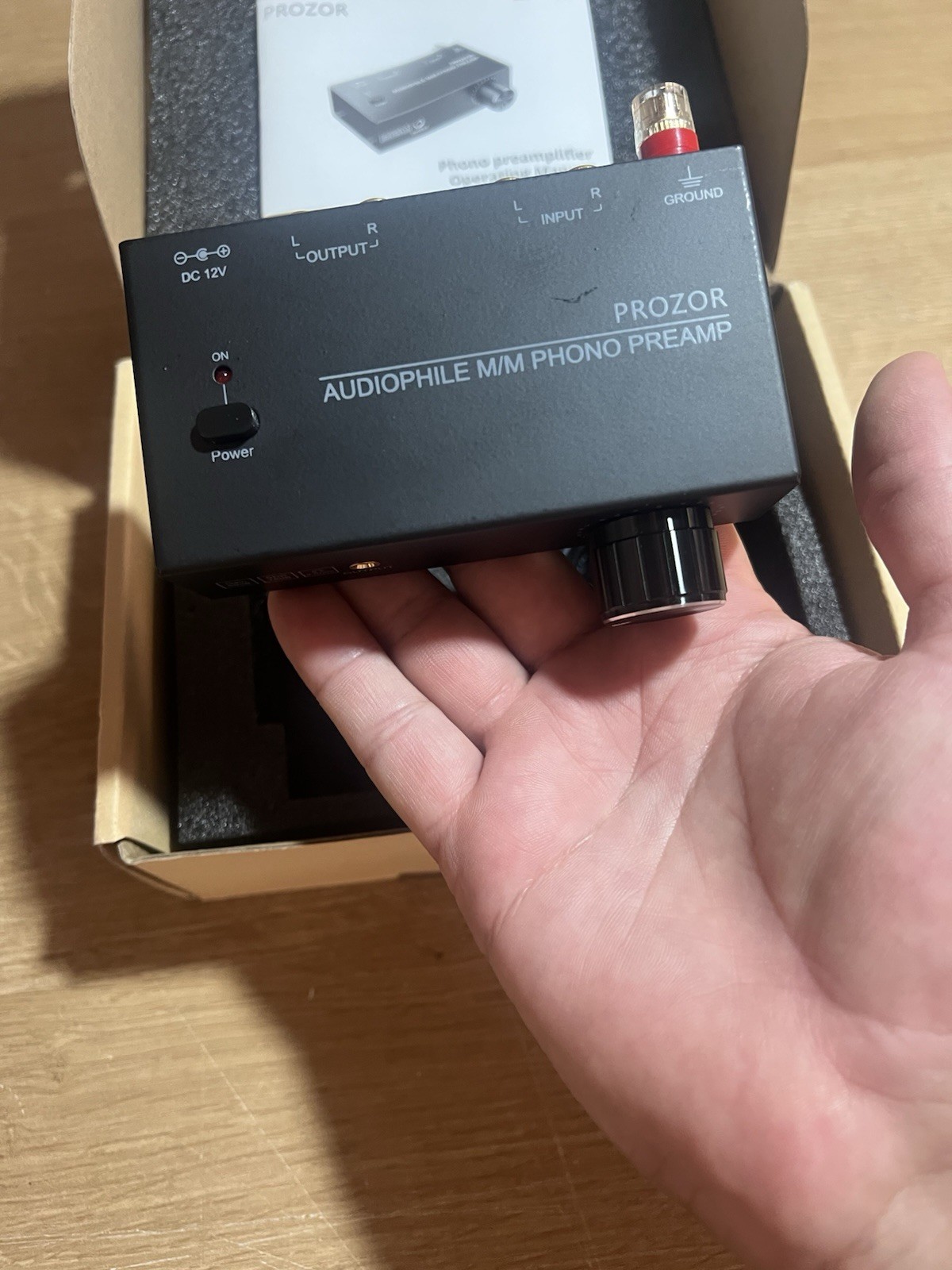 PROZOR Phono Preamp - Preamplifier for M/M Turntable RCA Input & RCA 3.5mm