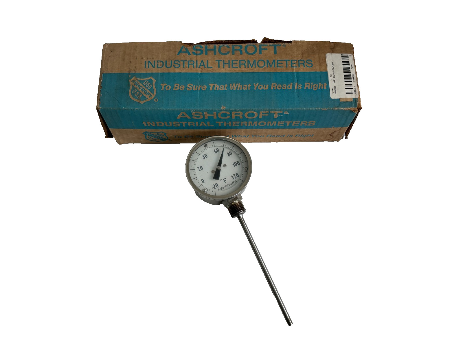 NEW IN BOX Ashcroft 30EI60L060 Bimetal Thermometer -20/120F
