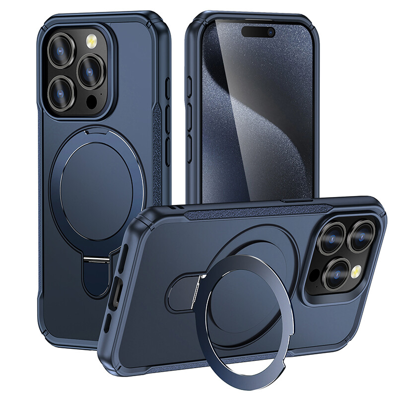 Mag Safe Case For iPhone 17 16 Pro Max 15 14 13 12 Pro Rugged Cover + Ring Stand