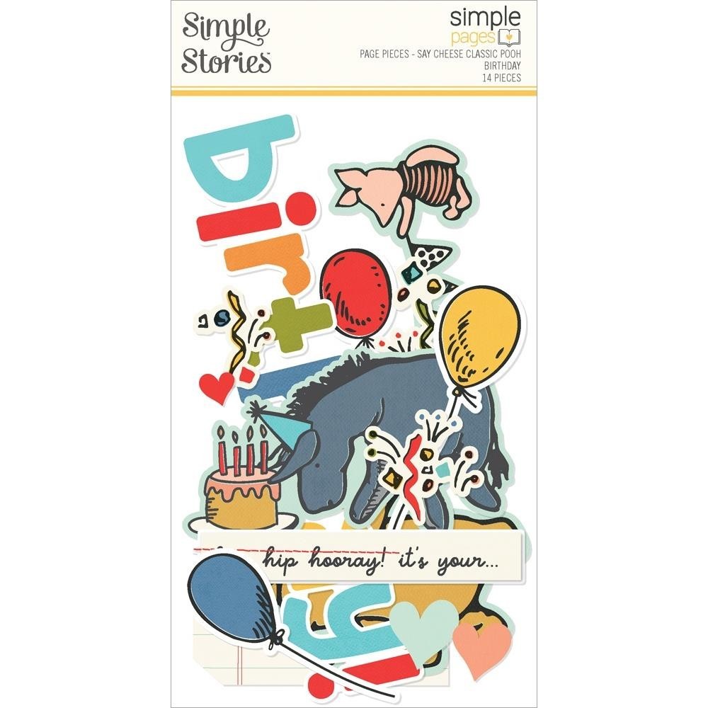 SS Page Pieces Say Cheese Classic Pooh Bear Birthday Party Eeyore Piglet Cake