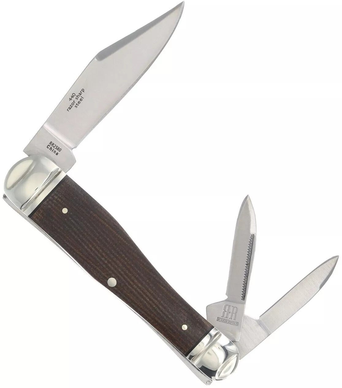 Rough Ryder Slip Joint Folding Knife Steel Blade Micarta Handle - RR2582 KB304H