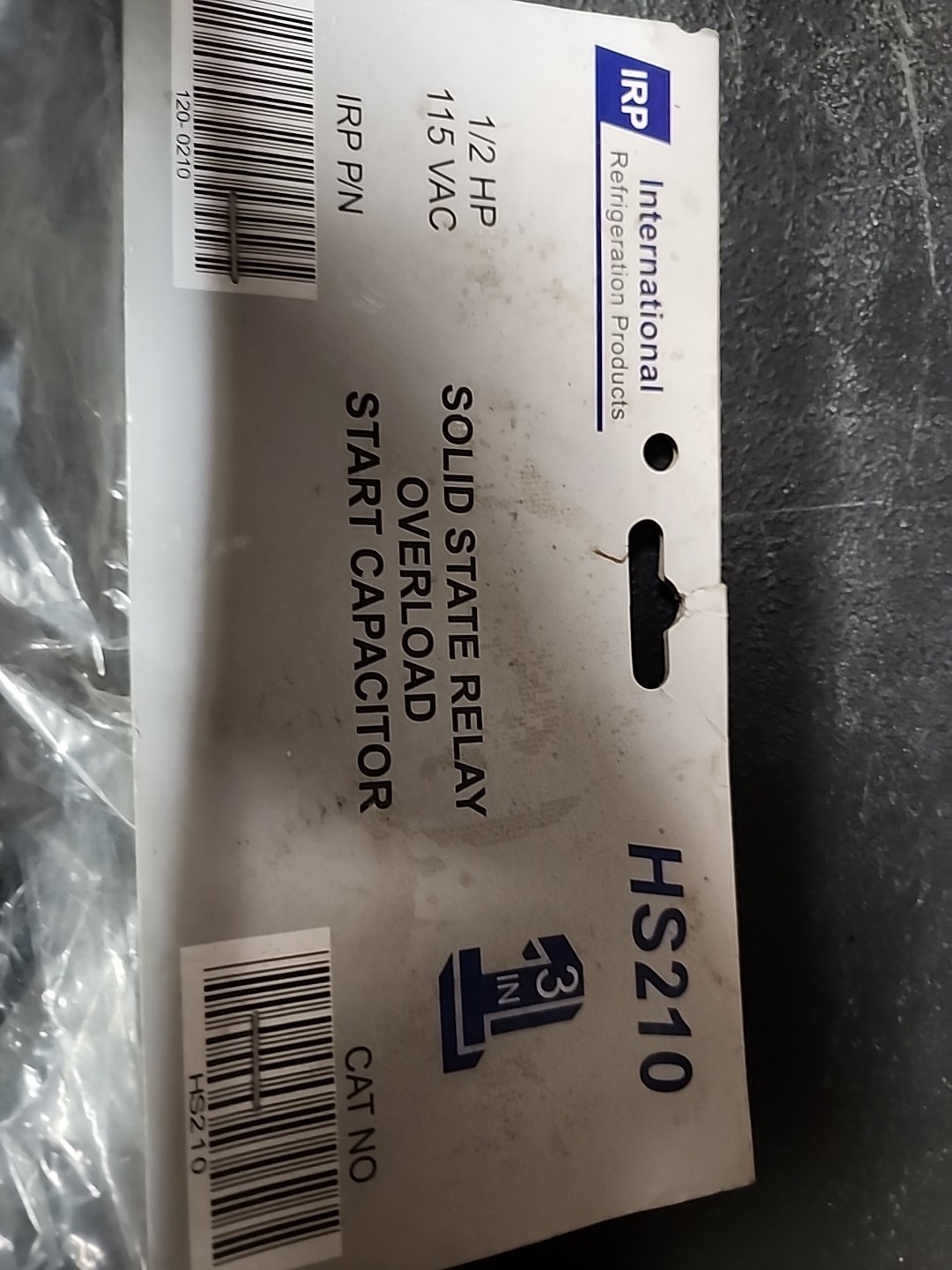 Irp HS210 120-0210 3 In 1 Solid State Relay Overload Start Capacitor