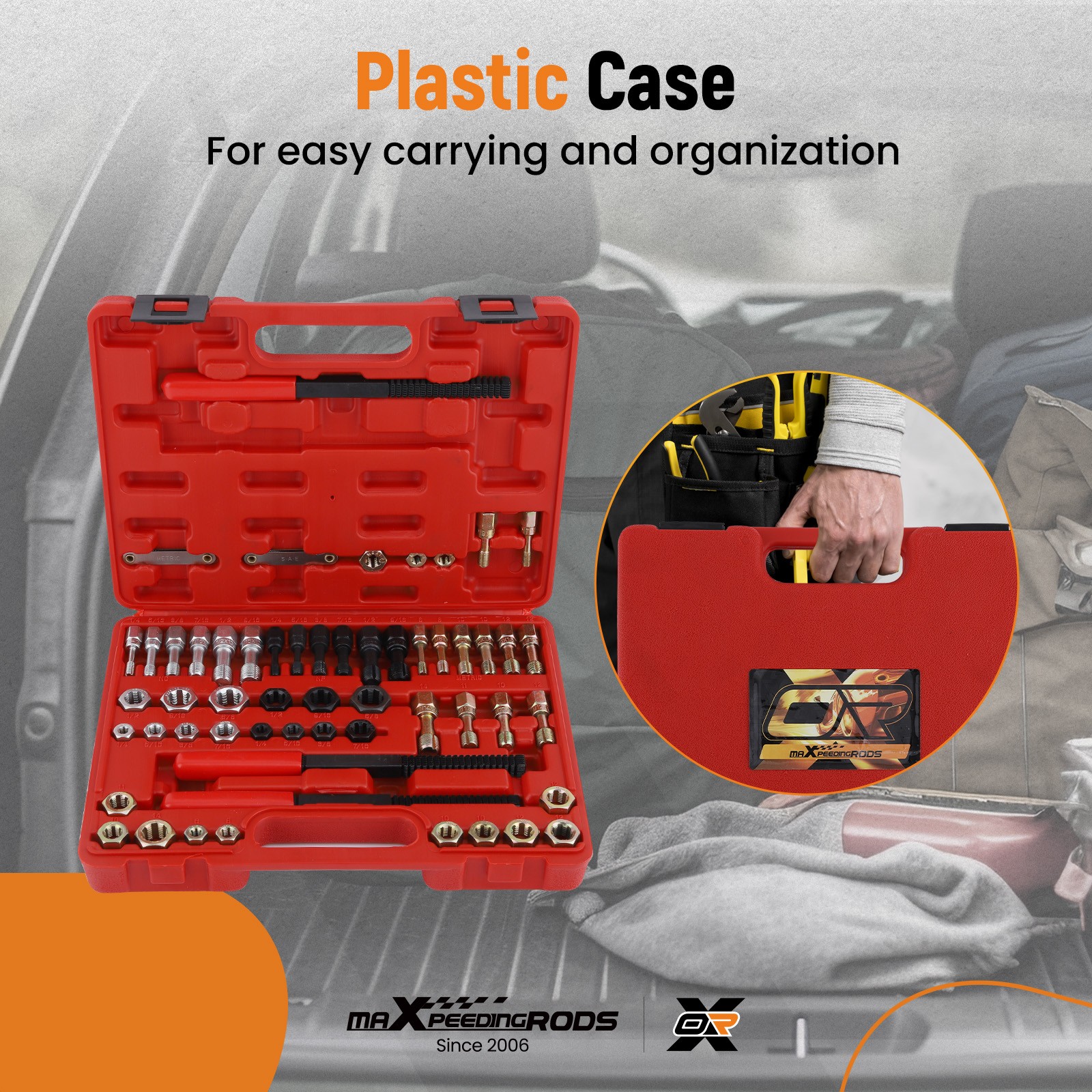 Thread Restorer Kits Rethread Repair Tool UNC/UNF & MetricThread Chaser 56pcs