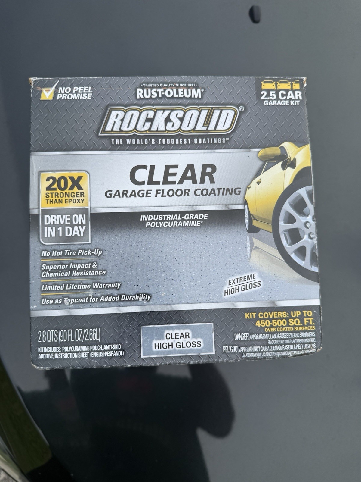 New Rust-Oleum RockSolid Polycuramine Clear Top Coating Kit - 286897 SHIPS ASAP