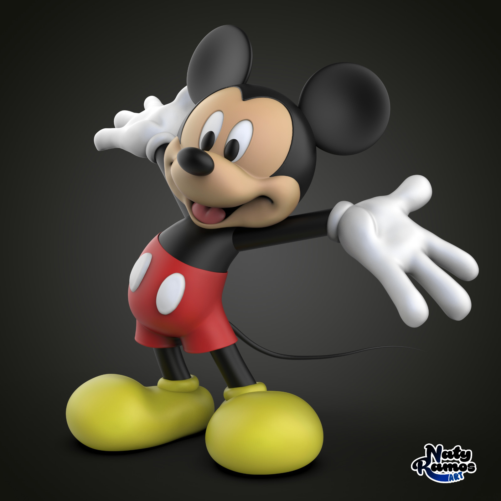 UNPAINTED Mickey Mouse 3D Printed Model Kit NR