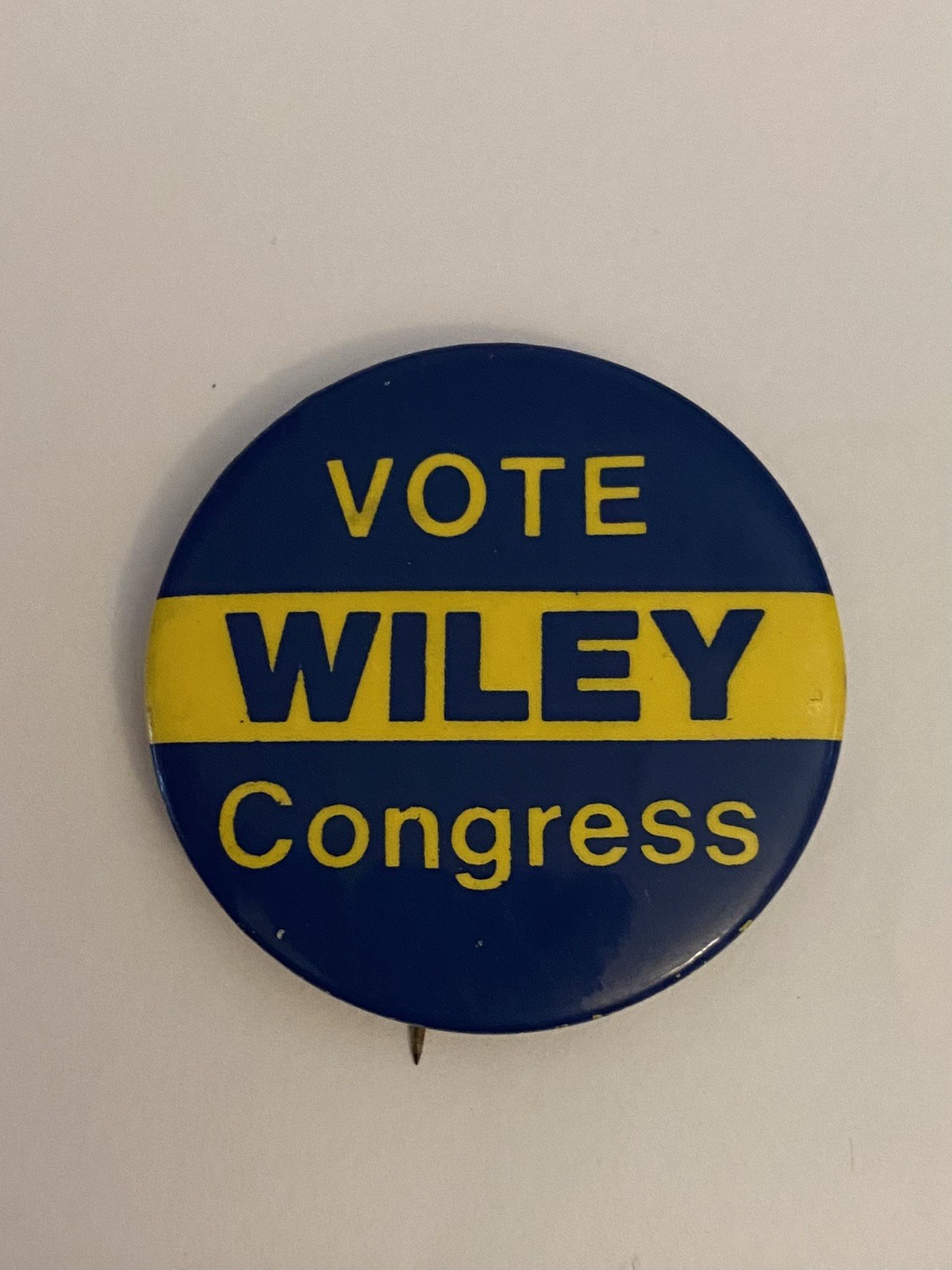Vote Wiley Congress Pin Back Button P130