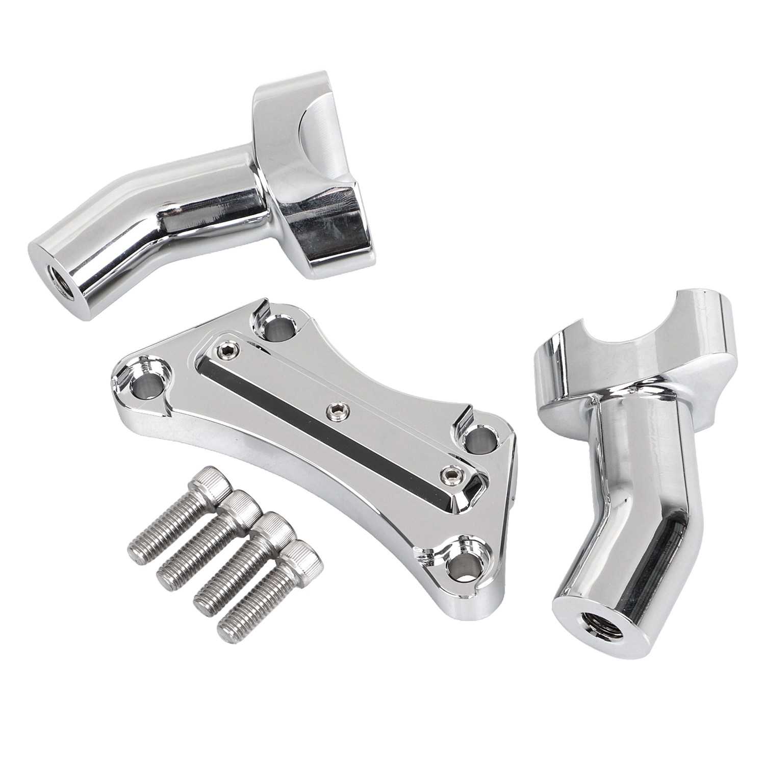 3.5" Pullback Aluminum Handlebar Riser Top Clamp For Harley Dyna Fat Boy FLSTF