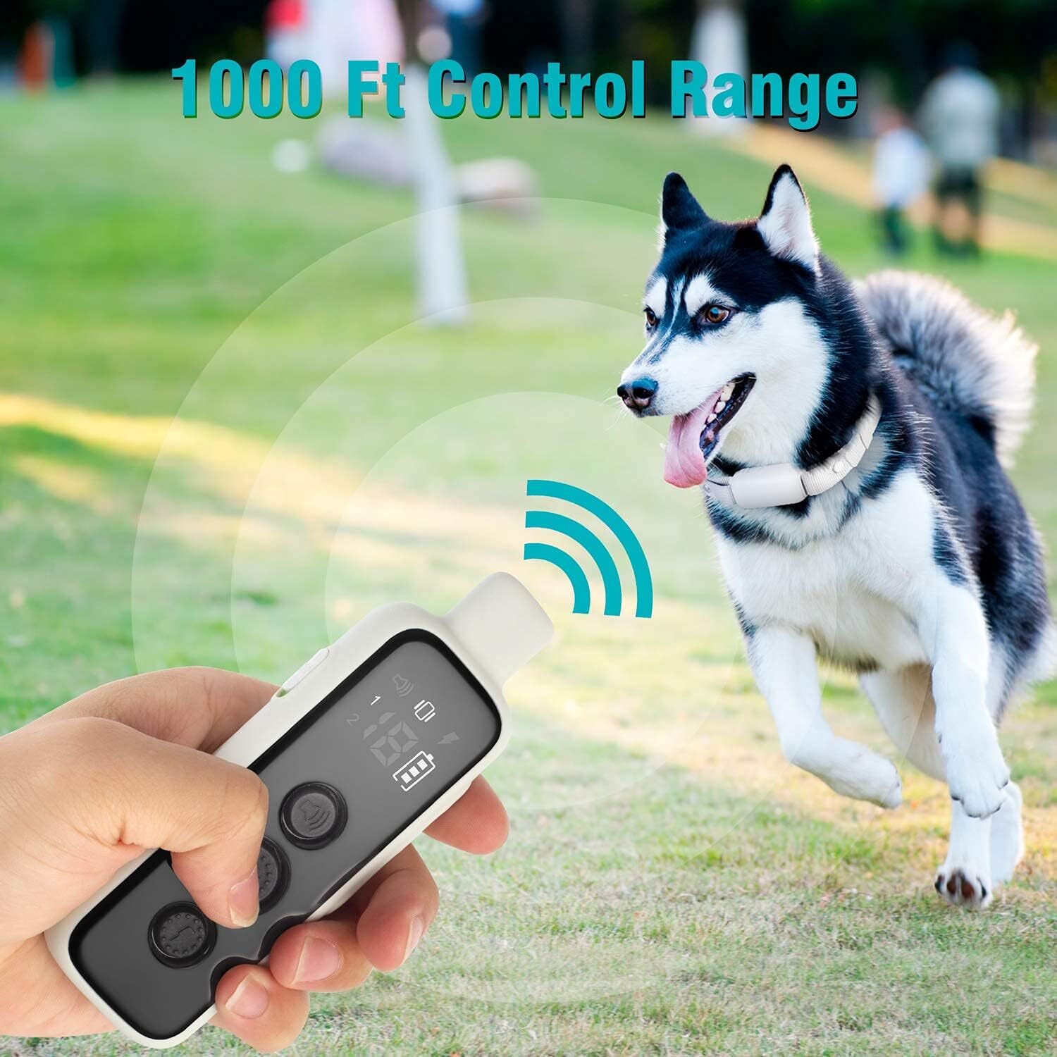 Shock Collar for Dogs-Waterproof,Rechargeable withRemote Control8-120 lbs (Gray)