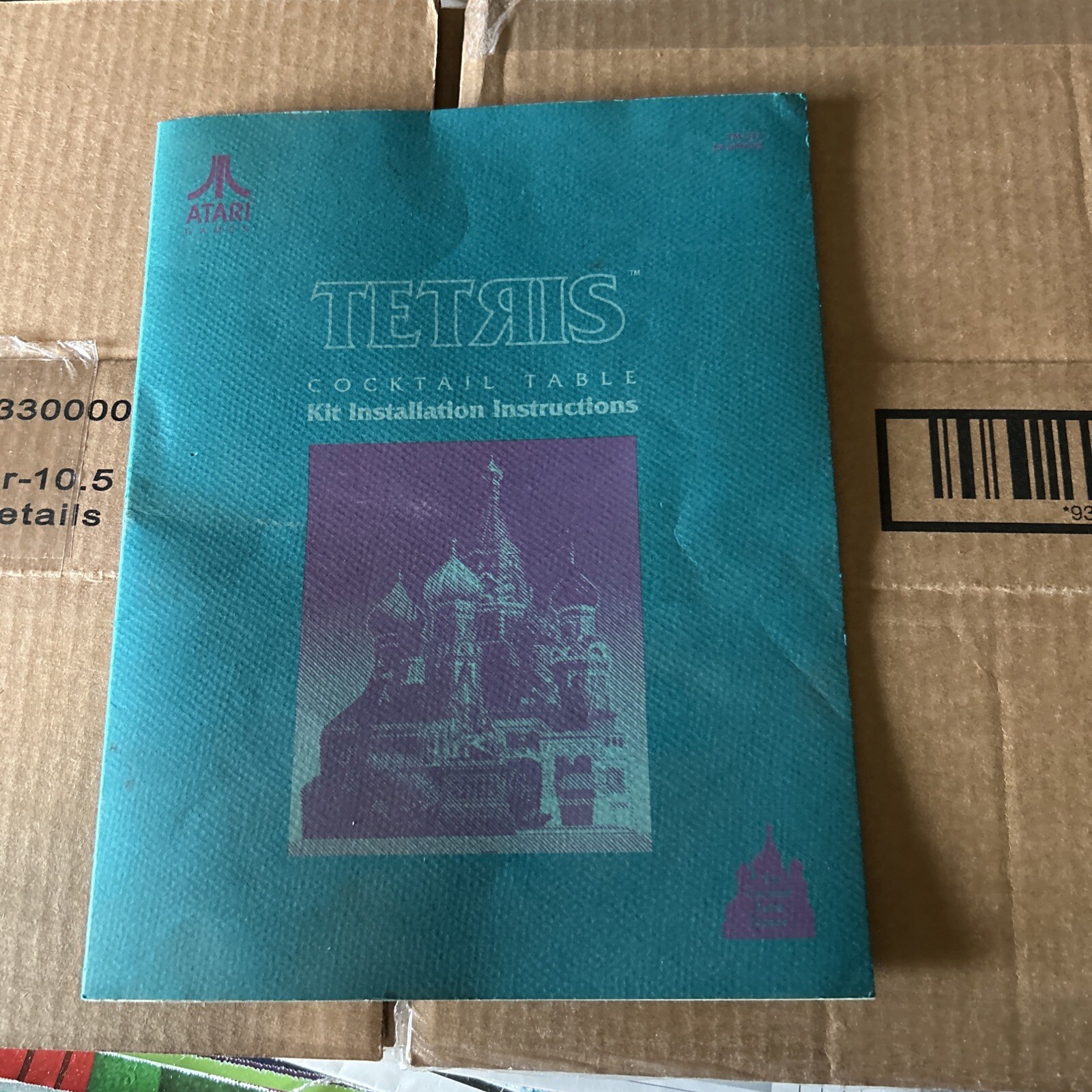 original Factory Tetris Cocktail Table Atari Arcade Video game manual