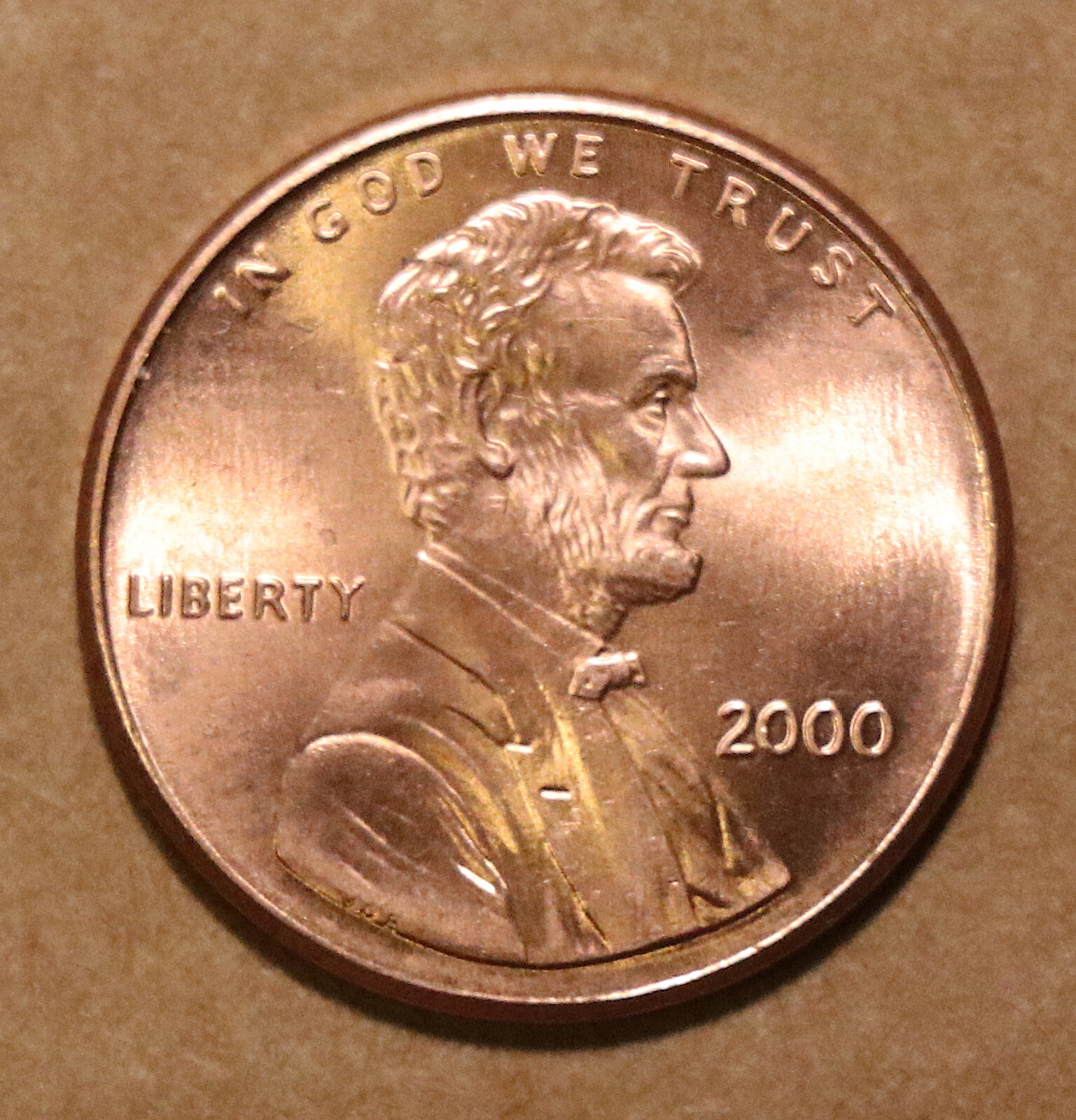 2000 Lincoln Memorial cents BU