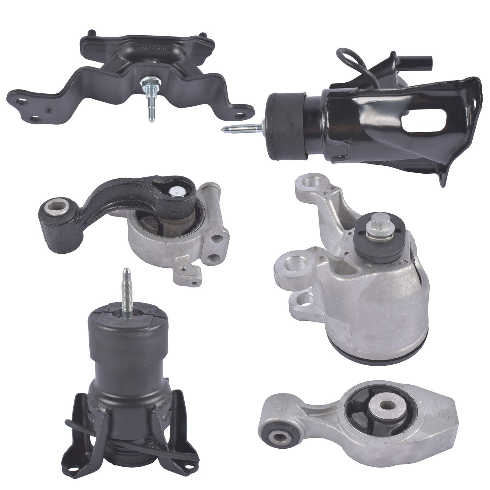 6Pcs Engine Mounts and Transmission Mount Set Fit for Infiniti JX35 QX60 Nissan