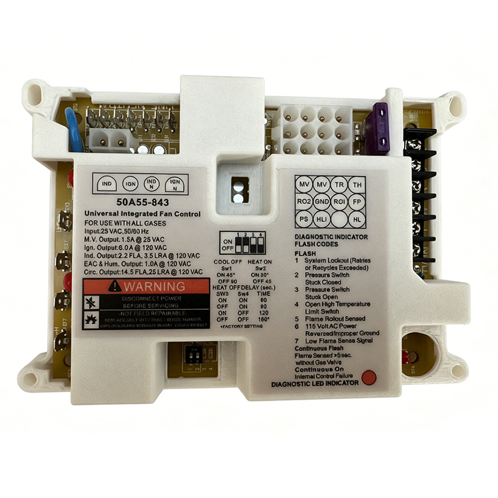 50A55-843 Ignition Control Module Furnace Control Board Universal Integrated