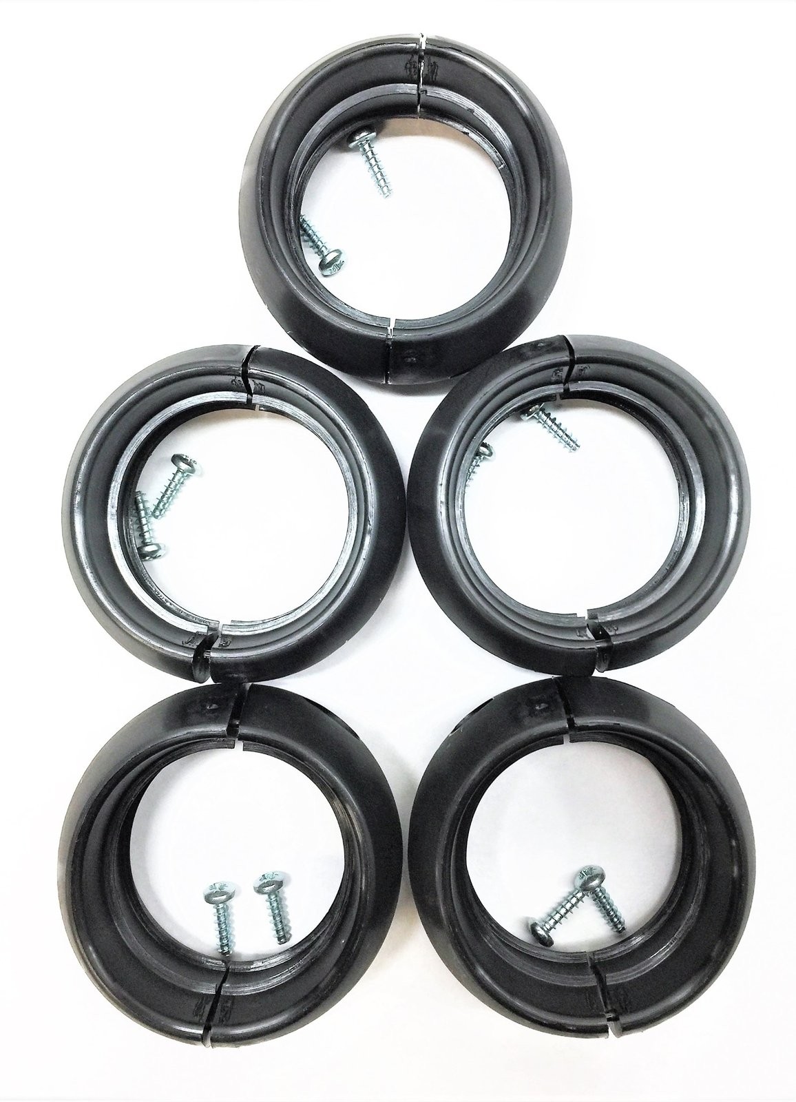 UNBRANDED 2-1/2" Black Plastic Collar PGA551 [Lot of 5] NOS