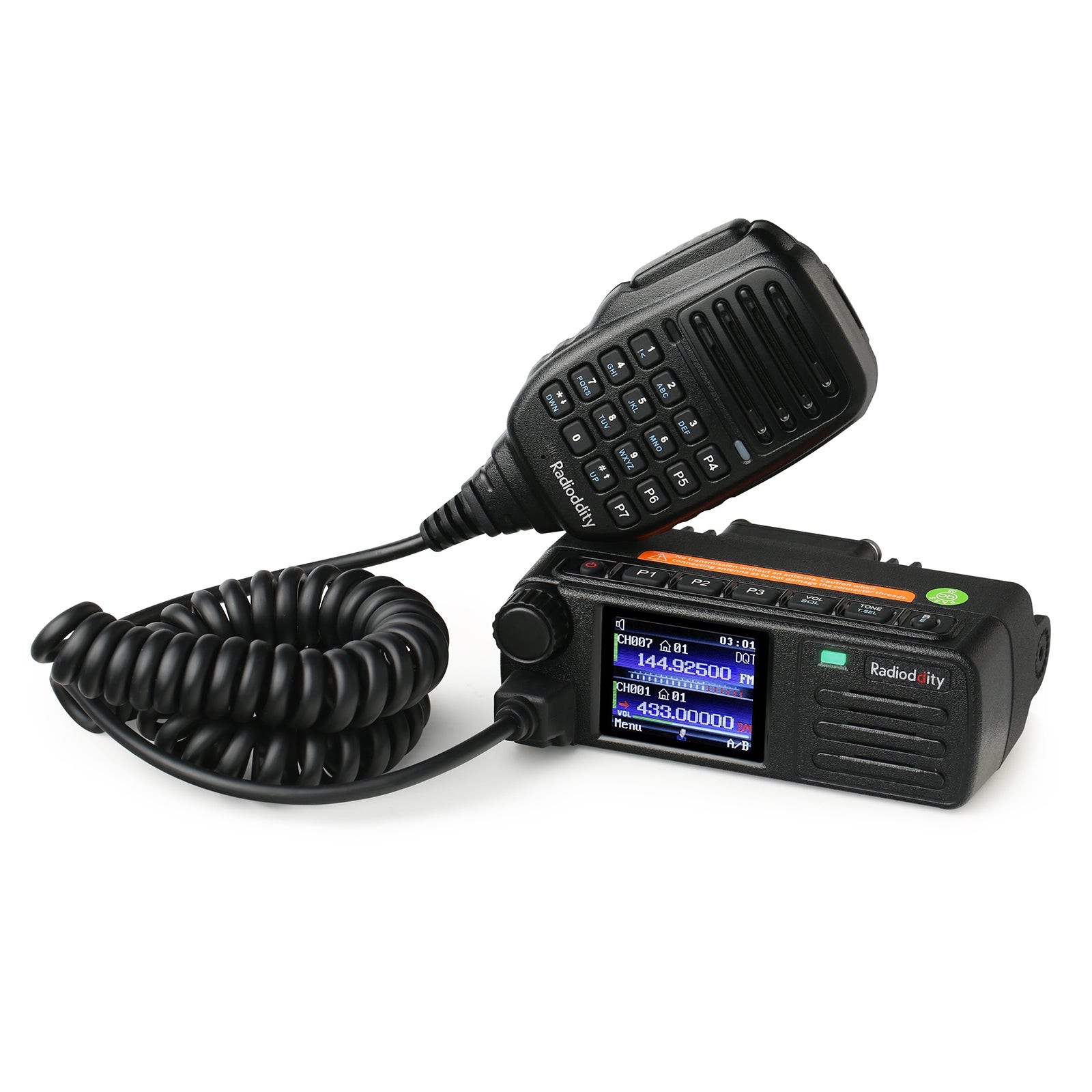 Radioddity DB25-D: 20W DMR/Analog Mobile Radio, VHF/UHF, GPS, APRS, 500k Contact