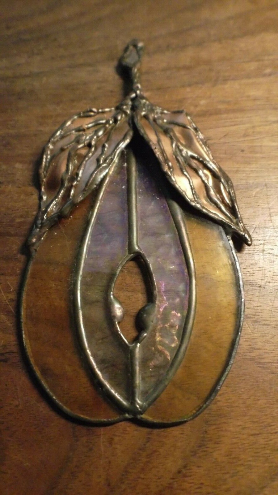 Stained Glass Fall Gourd Suncatcher,  Autumn Decor