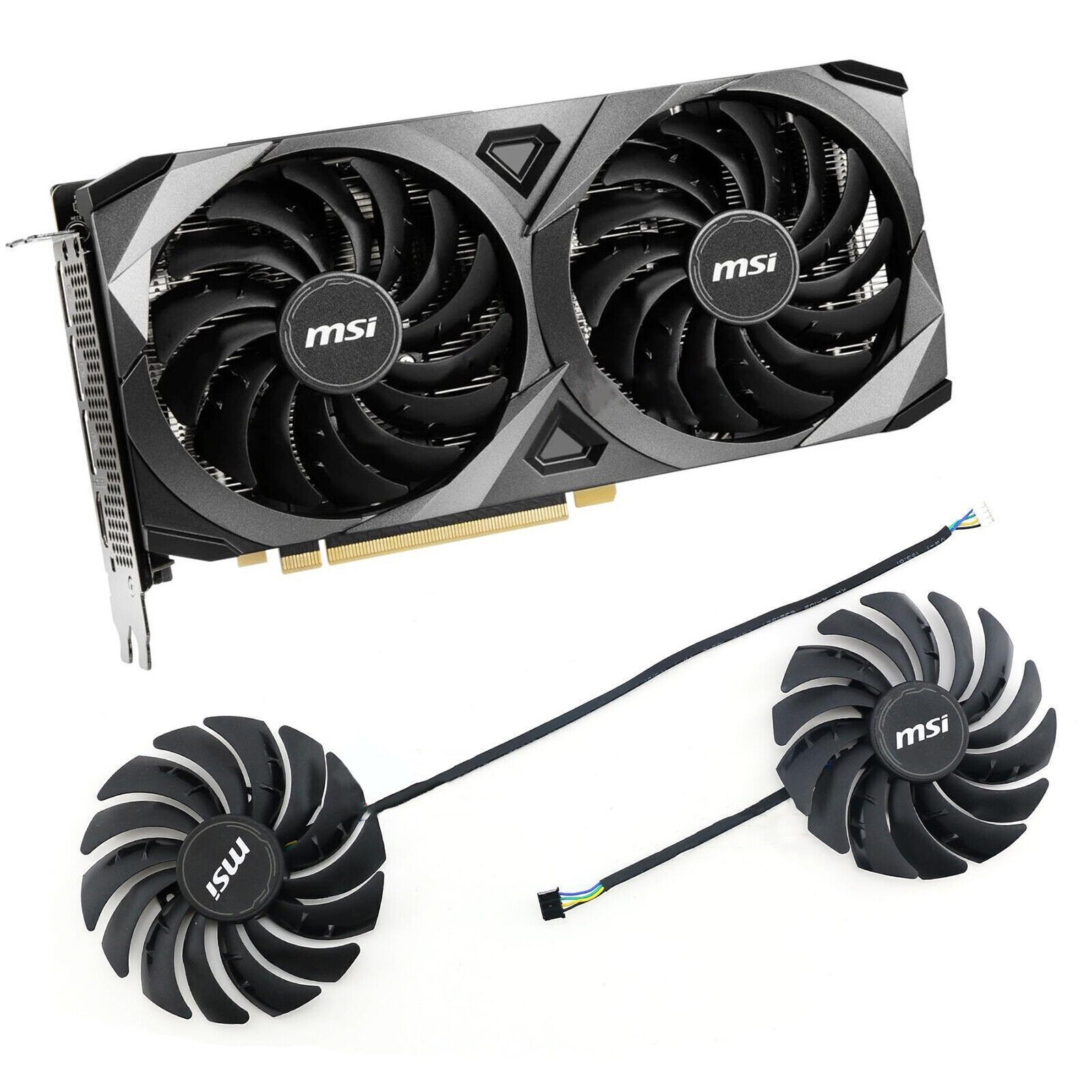 PLD10010B12HH Graphics card Cooling Fan Cooler for MSI RX6700XT RX6600XT MECH 2X