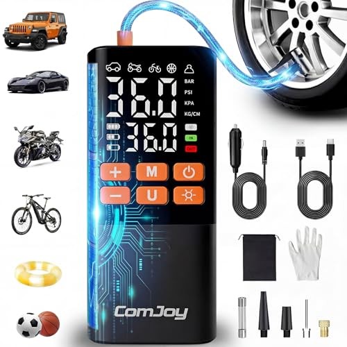 Faster Tire Inflator Portable Air Compressor, 150PSI Cordless Air Pump for Car