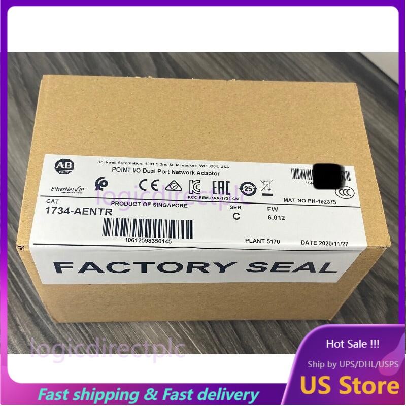 NEW Sealed Allen Bradley 1734-AENTR POINT I/O Dual Port Adaptor -USA US Free Tax