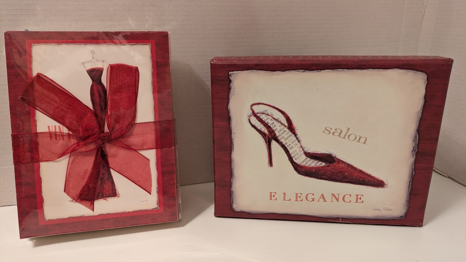 Salon Elegance Emily Adams 16 5*6" Notecards Envelopes Fashion Shoes Stationery