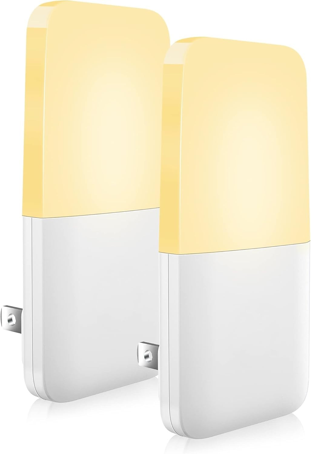Plug-In Night Light, Warm White LED, Dusk to Dawn Sensor, 2 Pack
