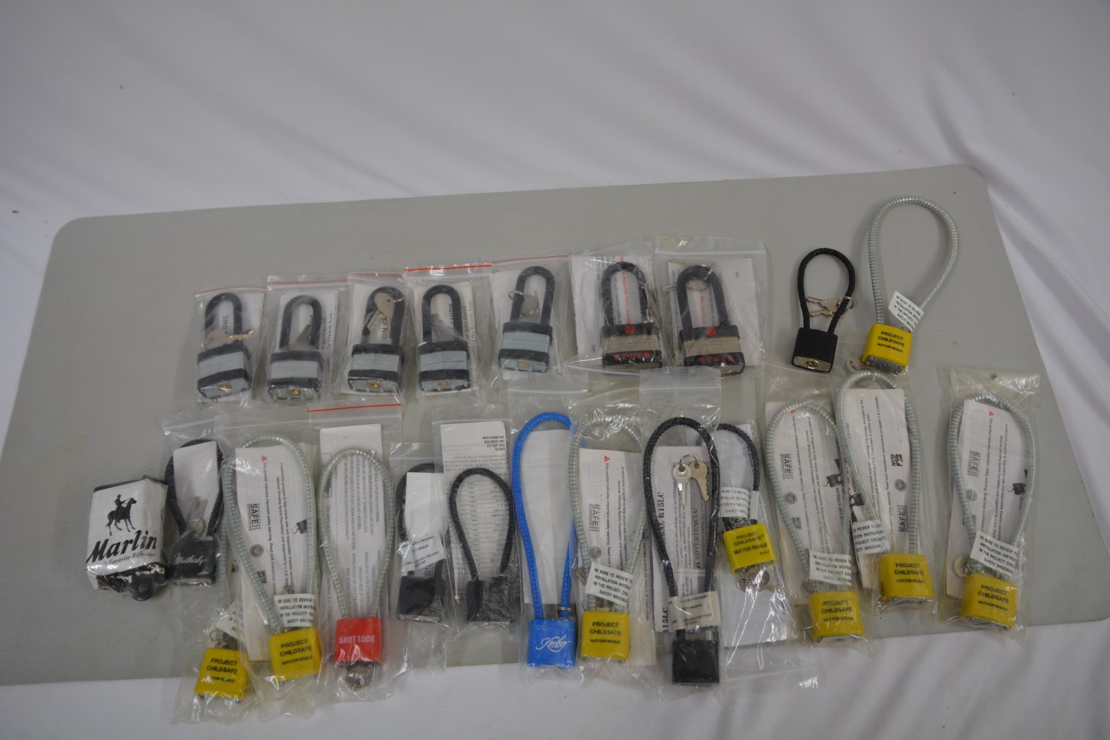 23x Miscellaneous Firearm & Gun Locks Lot Different Sizes