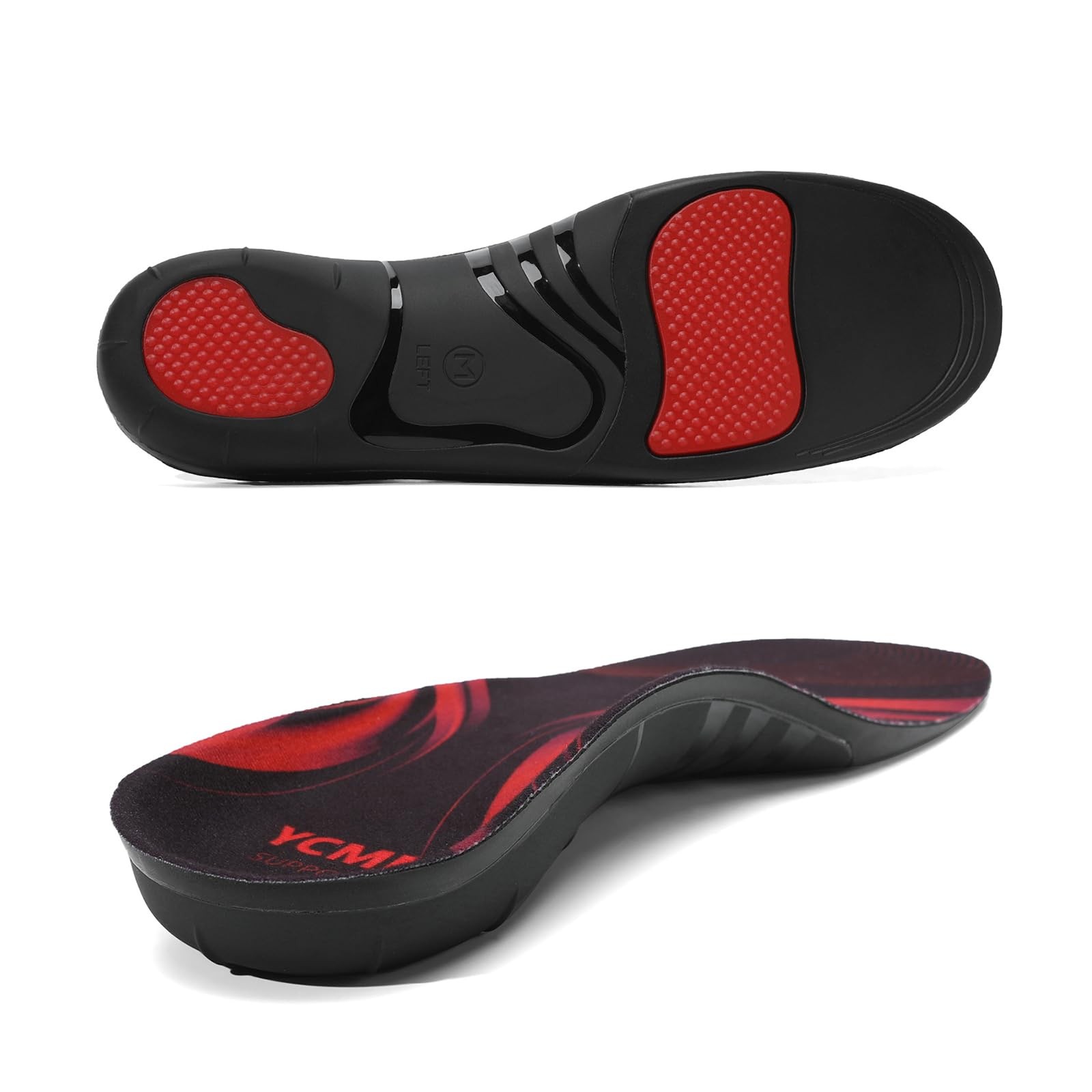 Heavy-Duty Orthotic Insoles for Plantar Fasciitis Relief 220+ lbs 1.4-Inch Hi