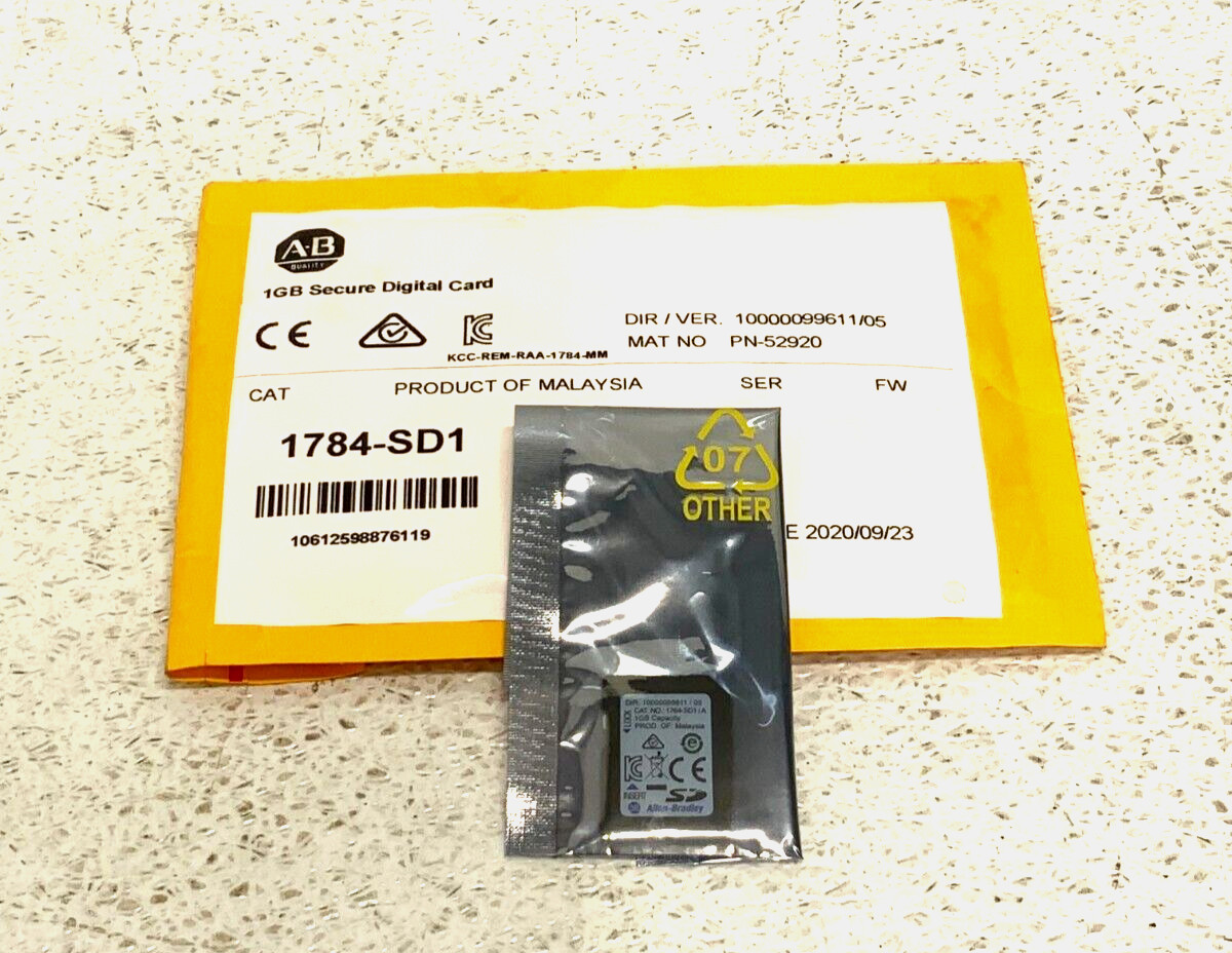 NEW Allen Bradley 1784-SD1 1GB Secure Digital Memory Card ControlLogix 243E