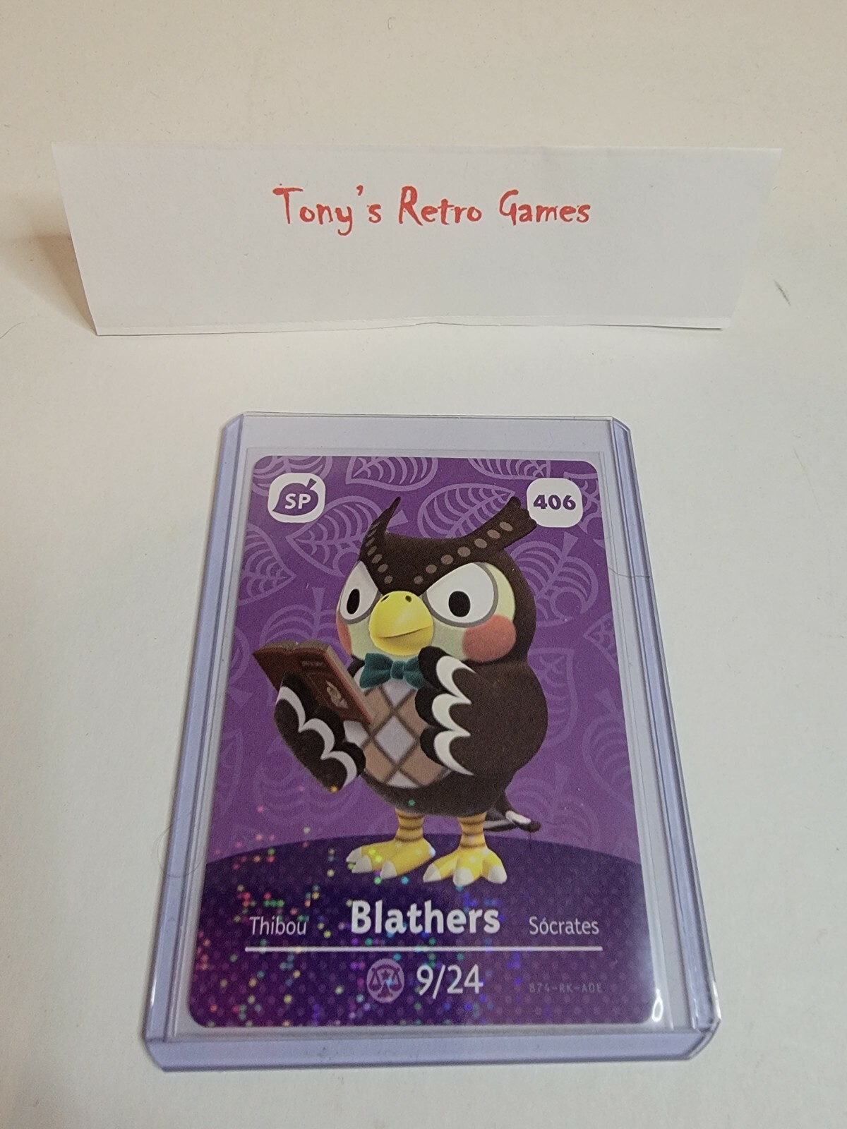 !SUPER SALE! BLATHERS # 406 Animal Crossing Amiibo Card NINTENDO SERIES 5 MINT!