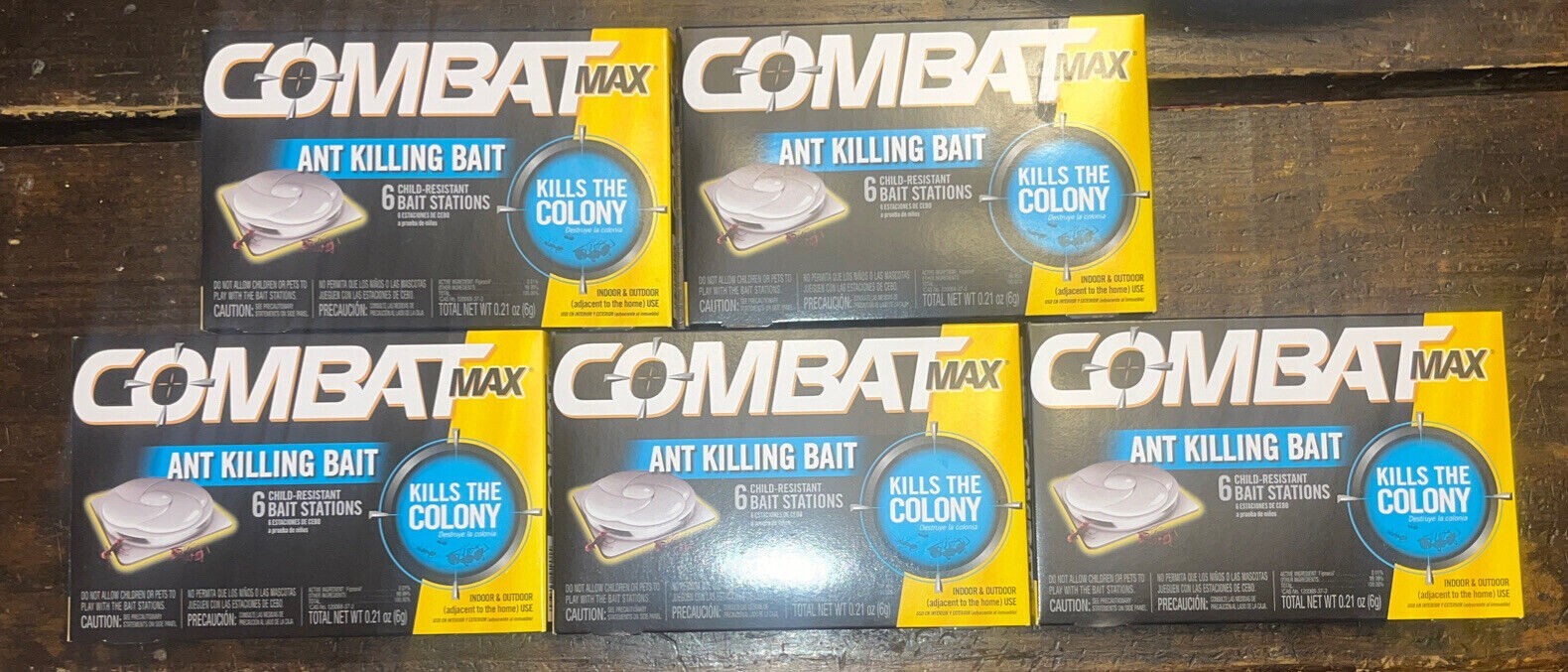5X Combat Source Kill Max DIA55901 Bait Stations ANT 6 pieces ea = total 30 bait