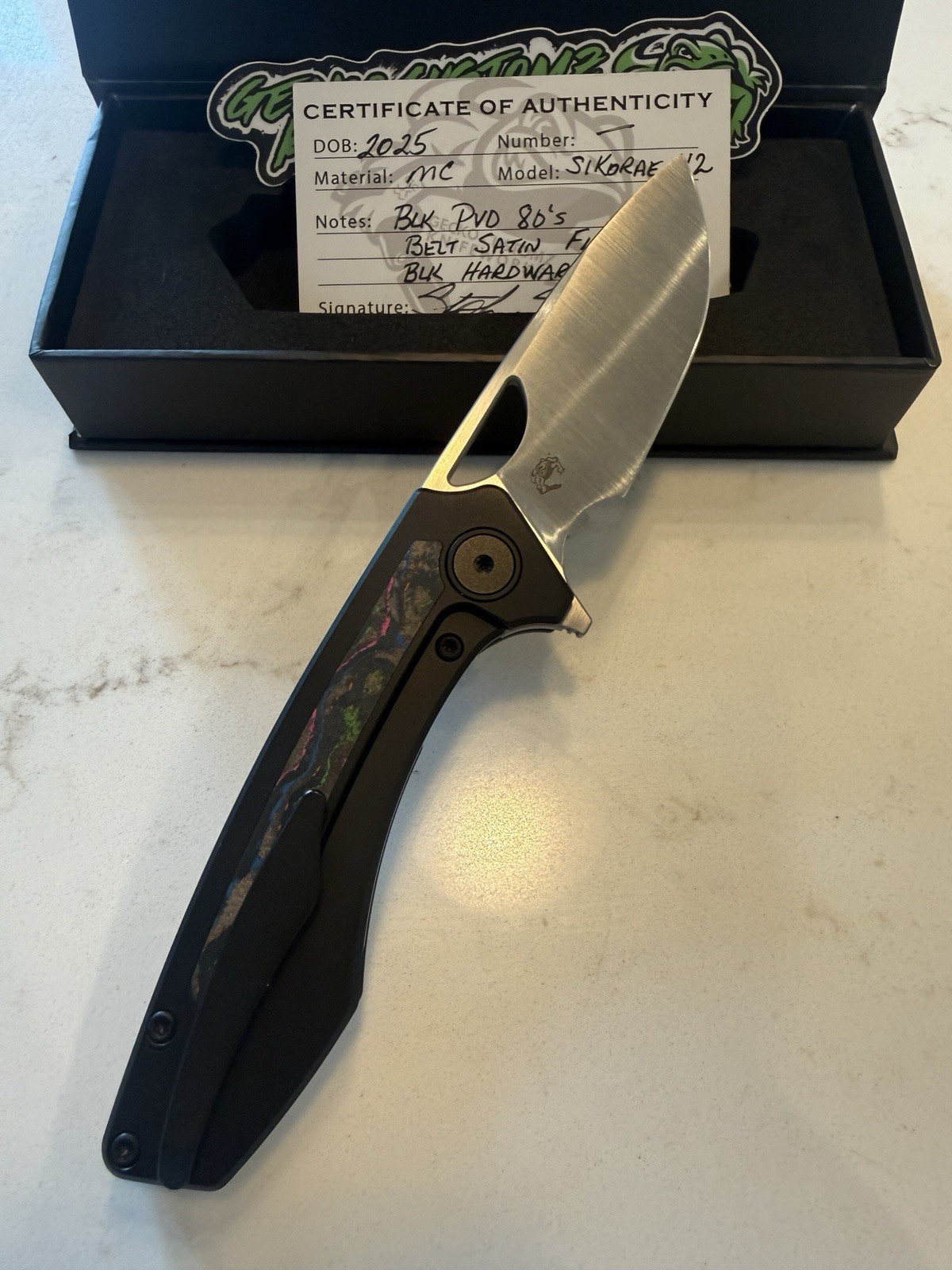 Gecko Customz Knifeworks Sikorae V2 Custom Handmade  Magnacut UV