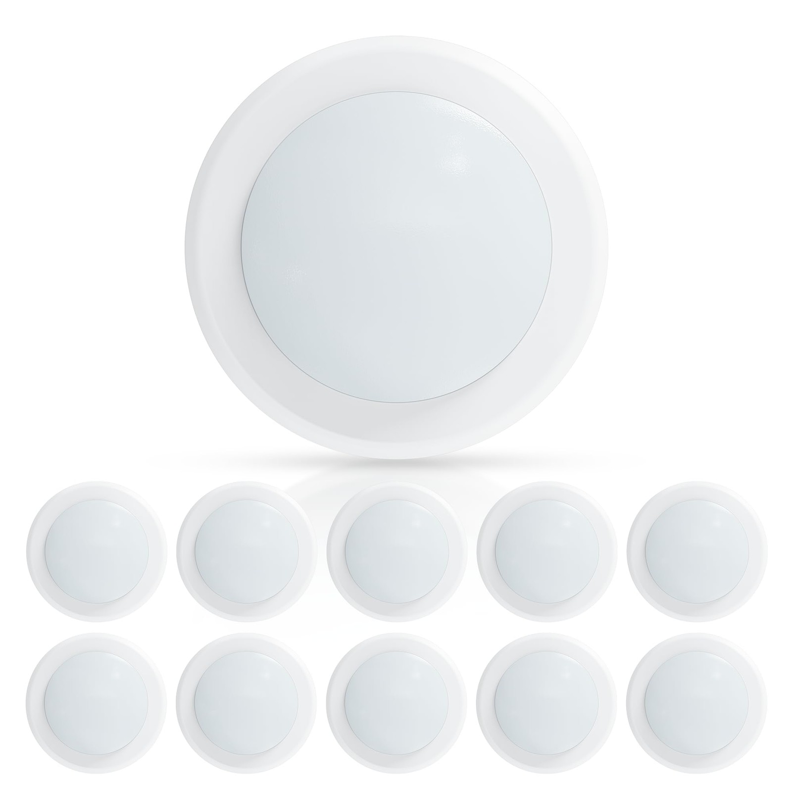 ECOELER 6inch LED Flush Mount Disc Light,16.5W 6 Inches, 4000K Cool White