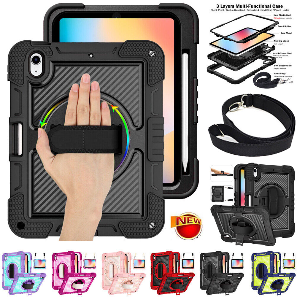 Heavy Duty Shockproof Stand Case Cover For iPad 7th 8th 9th 10th 11th (A16) Gen