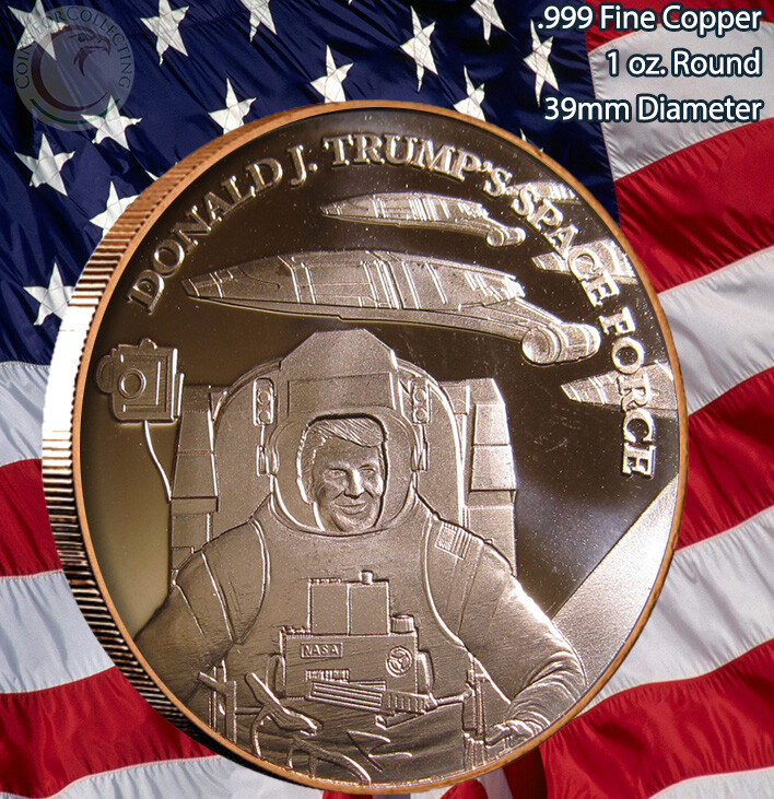 Donald J. Trump's Space Force 1 oz .999 Copper Round
