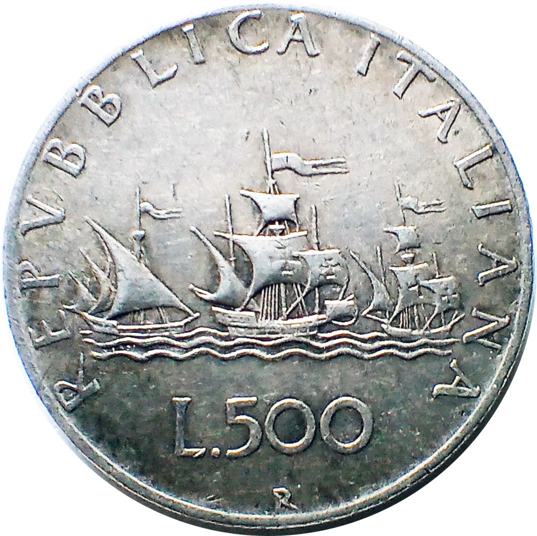 M313 - ITALY 1958 - SILVER (.835) - 500 Lire - 11.0g - KM#98 - See Orig. Photos