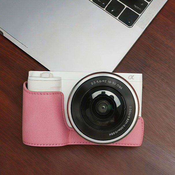 For Sony zve10 II PU Leather Camera Bag Dock Case Base Protection Cover Shell