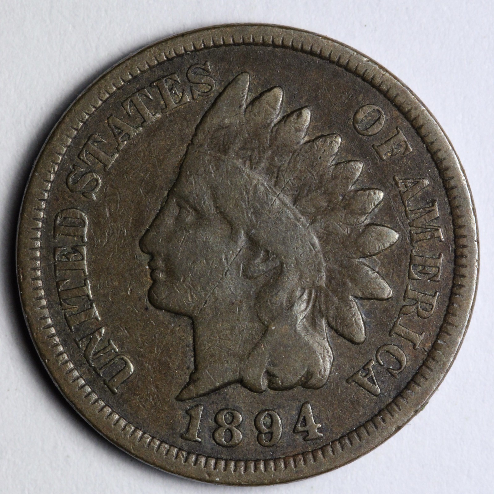 1894 Indian Head Cent Penny FINE E142 RJL