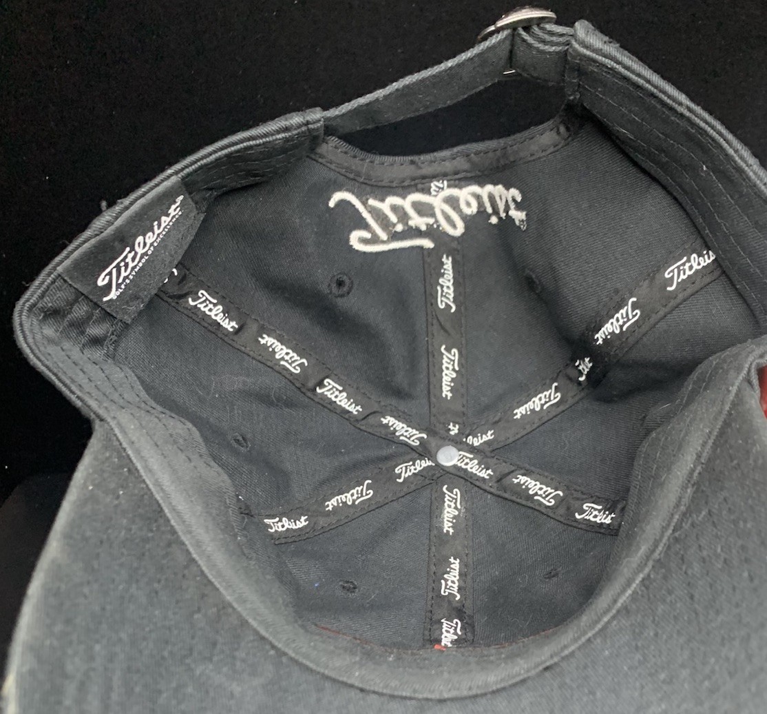 Titleist Hat Cap Golf Black Adjustable Lightweight Canvas Unisex