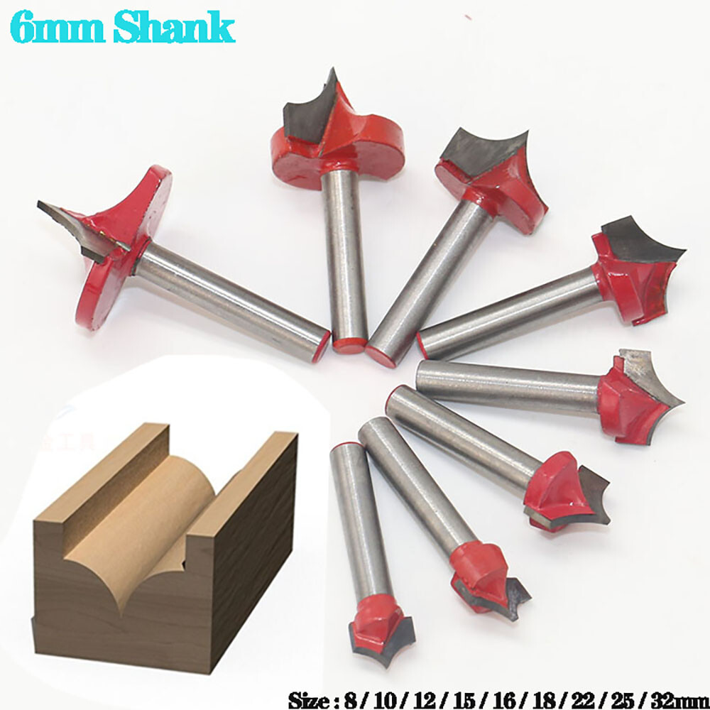 6mm Shank V Grooving Carbide Tipped TCT Router Bits 8/10/12/15/16~32mm V-Groove