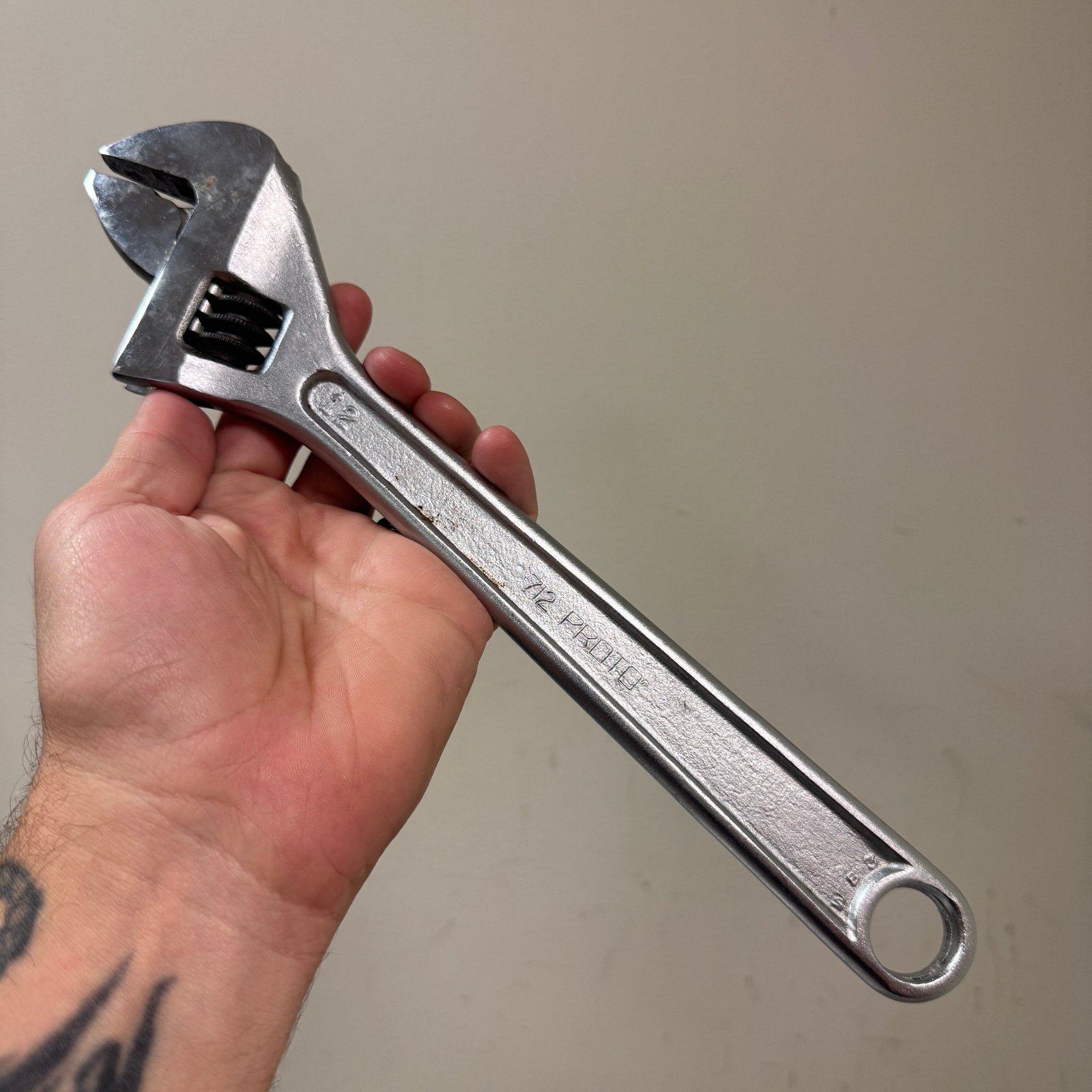 Vintage PROTO Professional 12" Adjustable Wrench Forged Alloy Steel 712 300mm