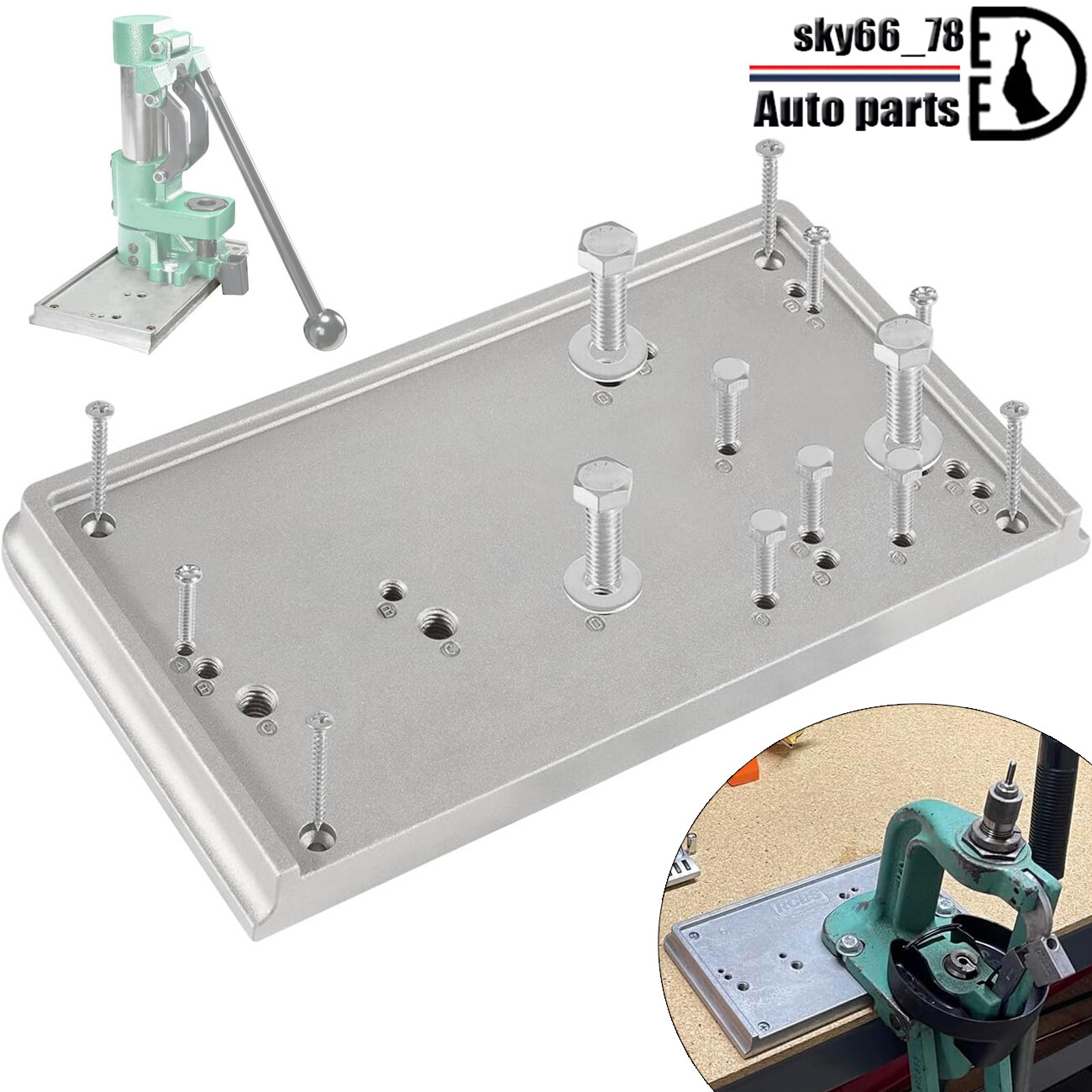 For RCBS Cast Aluminum 9282 Accessory Base Plate 3 Grey Shell Holder Tools